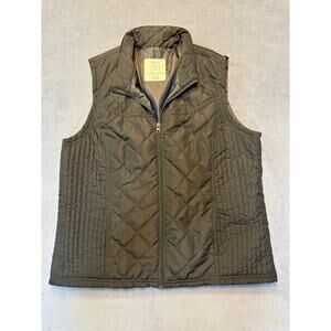 Relativity Women's XL Black Quilted Lightweight Puffer Vest Zipper Pockets